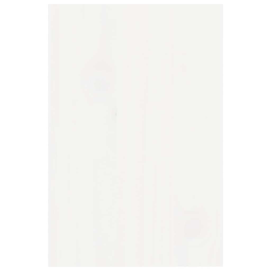 vidaXL Monitorständer Weiß 81x20x30 cm Massivholz Kiefer