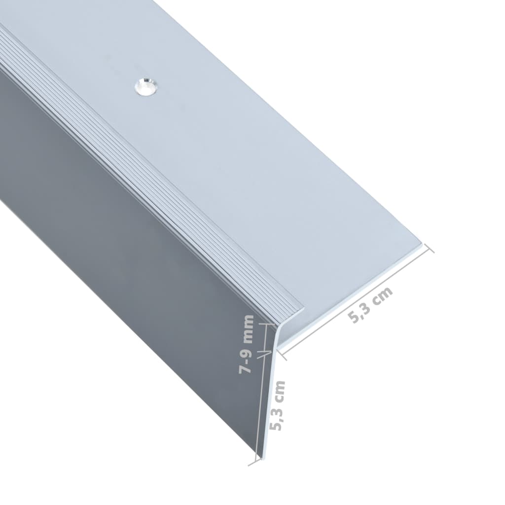 vidaXL Treppenkanten in F-Form 15 Stk. Aluminium 90 cm Silbern