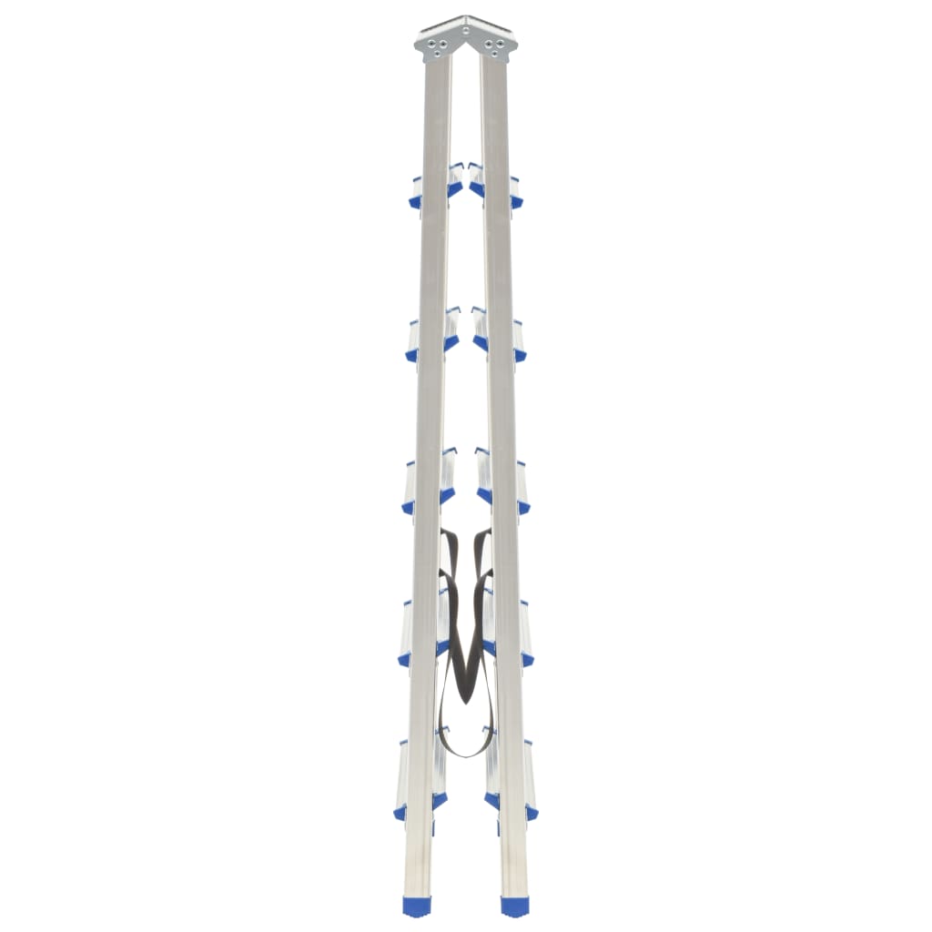 vidaXL Doppelseitige Trittleiter Aluminium 6 Stufen 136 cm
