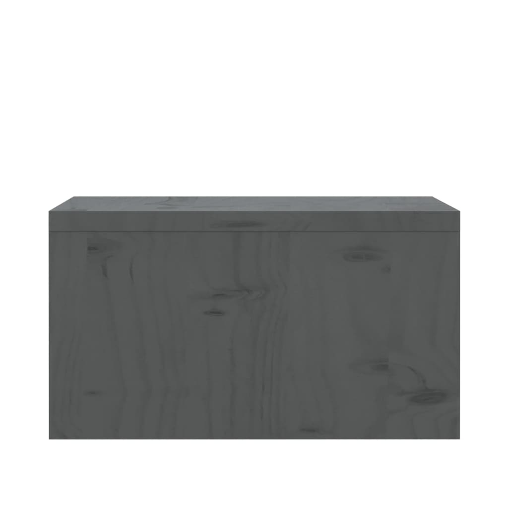 vidaXL Monitorständer Grau 50x27x15 cm Massivholz Kiefer