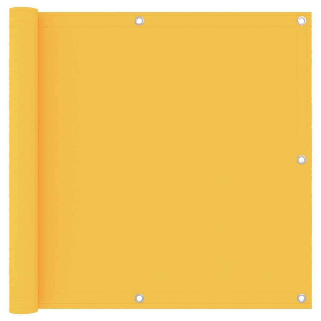 vidaXL Balkon-Sichtschutz Gelb 90x600 cm Oxford-Gewebe