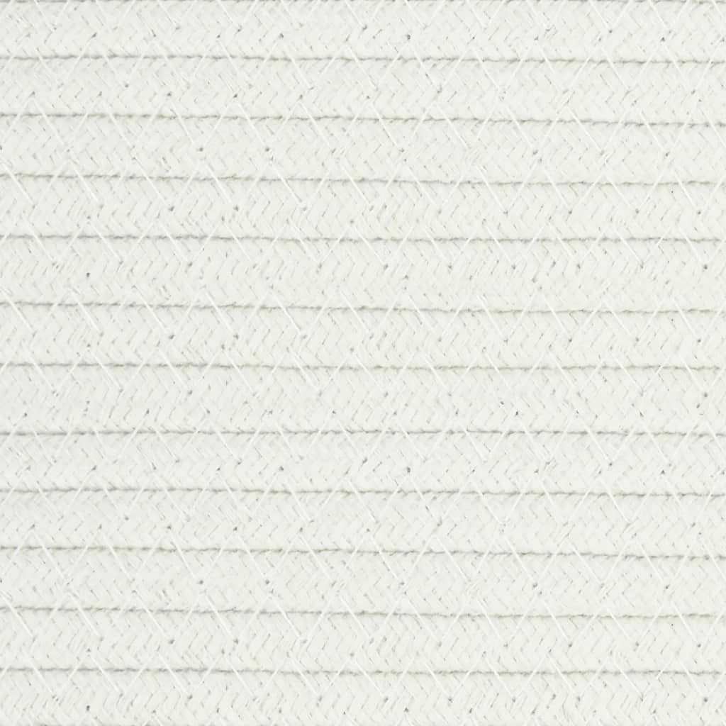 vidaXL Wäschekorb Grau und Weiß Ø55x36 cm Baumwolle