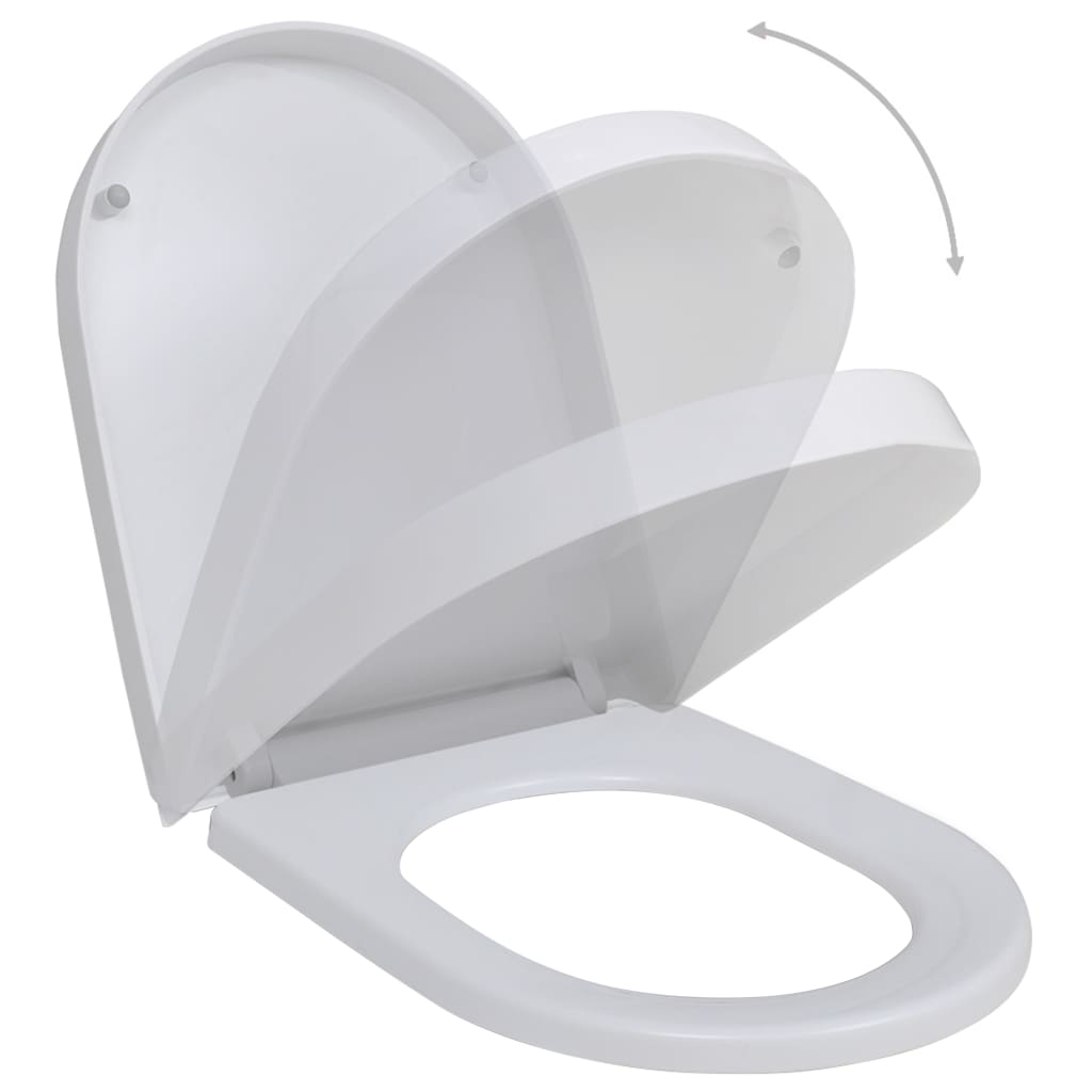 vidaXL Toilettensitze mit Absenkautomatik 2 Stk. Kunststoff Weiß