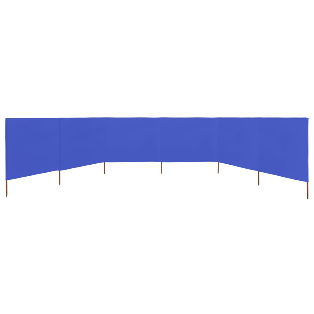 vidaXL 6-teiliges Windschutzgewebe 800 x 160 cm Azurblau