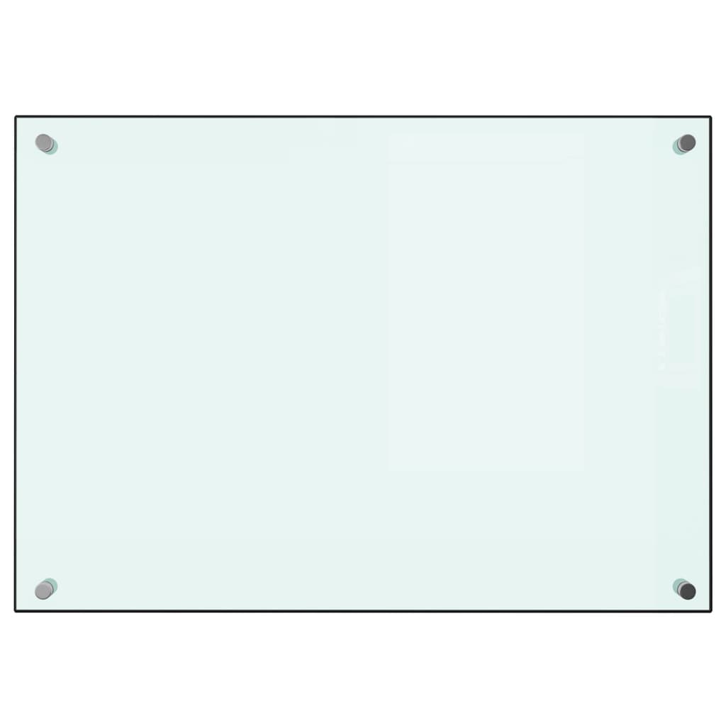 vidaXL Küchenrückwand Weiß 70x50 cm Hartglas
