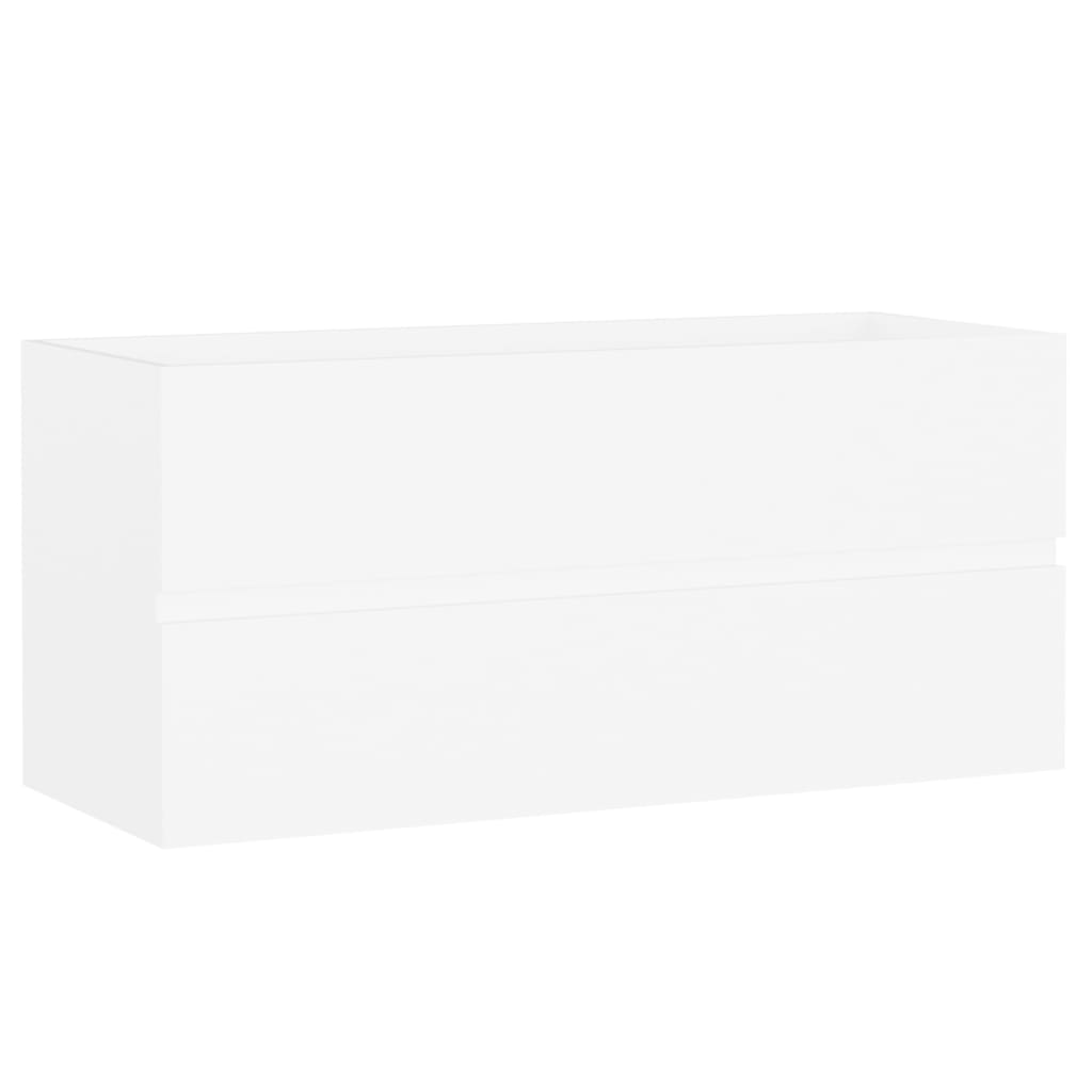 vidaXL Waschbeckenunterschrank Weiß 100x38,5x45 cm Holzwerkstoff
