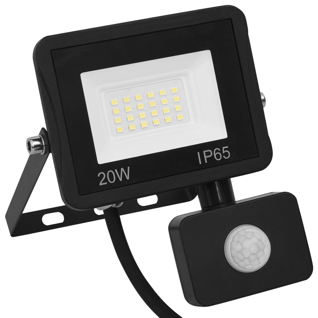vidaXL LED-Fluter mit Sensor 20 W Warmweiß