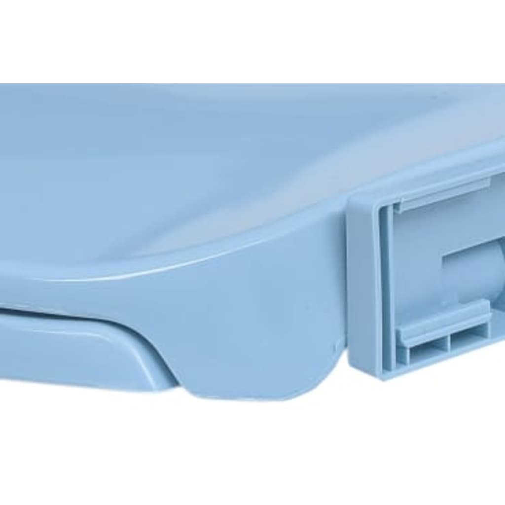 vidaXL Toilettensitz mit Absenkautomatik Blau Oval