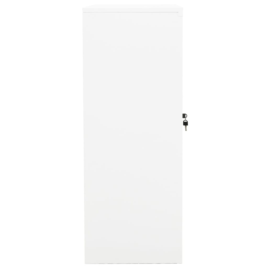 vidaXL Büroschrank Weiß 90x40x105 cm Stahl