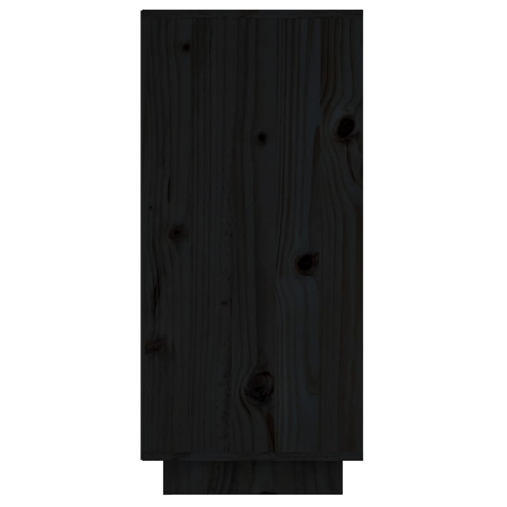 vidaXL Sideboard Schwarz 60x34x75 cm Massivholz Kiefer