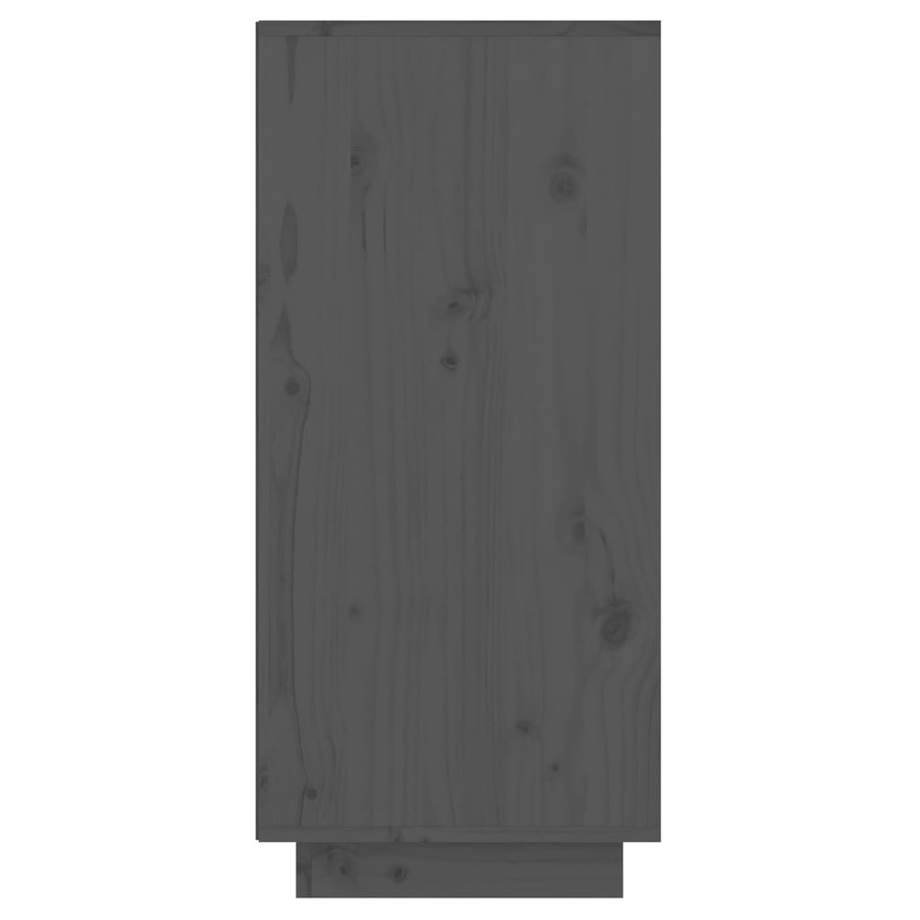 vidaXL Beistellschrank Grau 60x34x75 cm Massivholz Kiefer