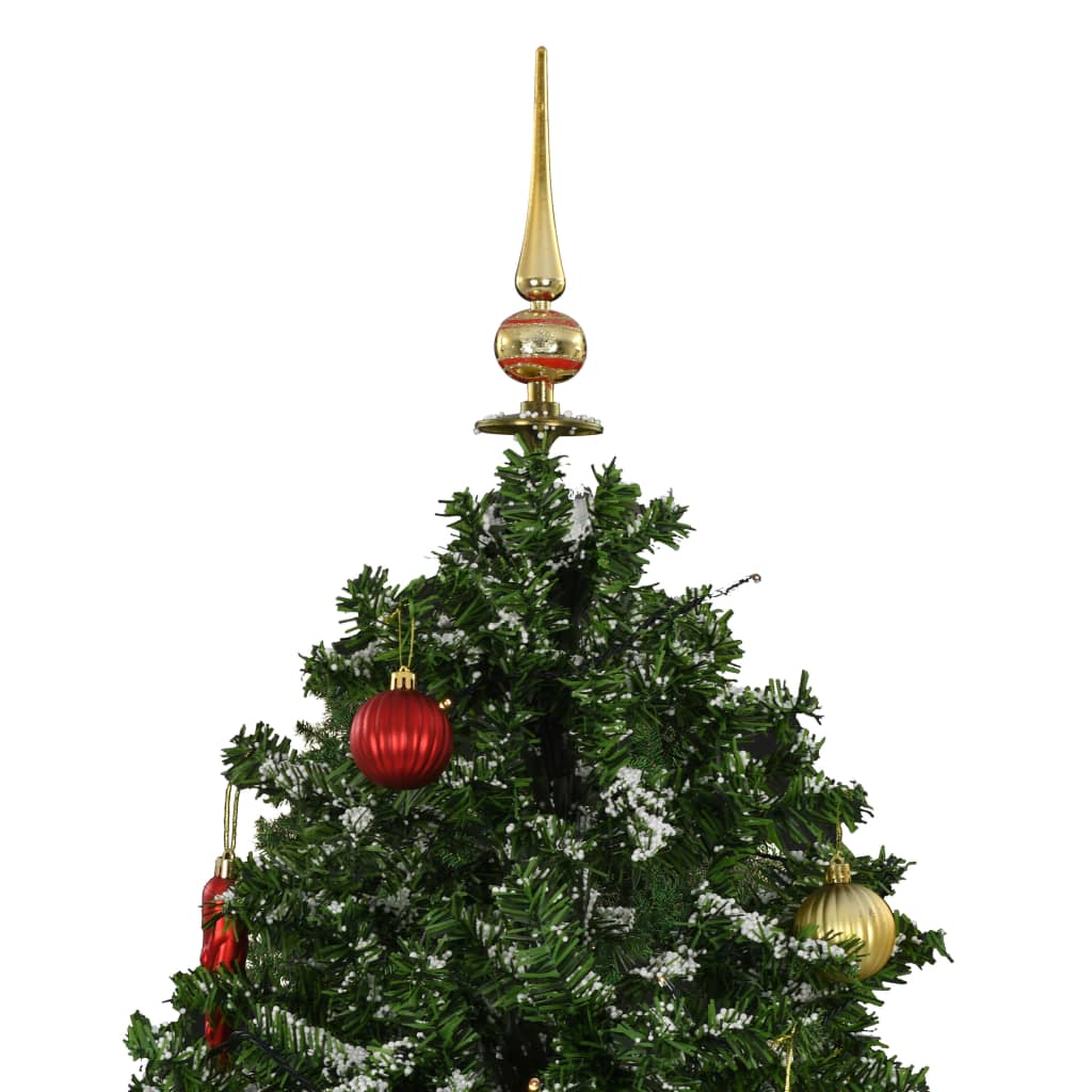 vidaXL Schneiender Weihnachtsbaum mit Schirmfuß Grün 140 cm