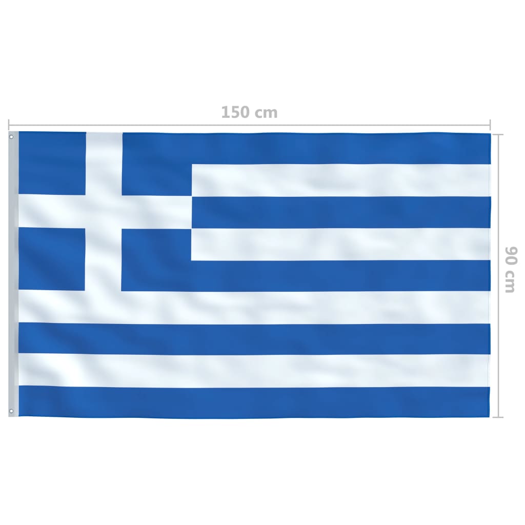 vidaXL Flagge Griechenlands 90 x 150 cm