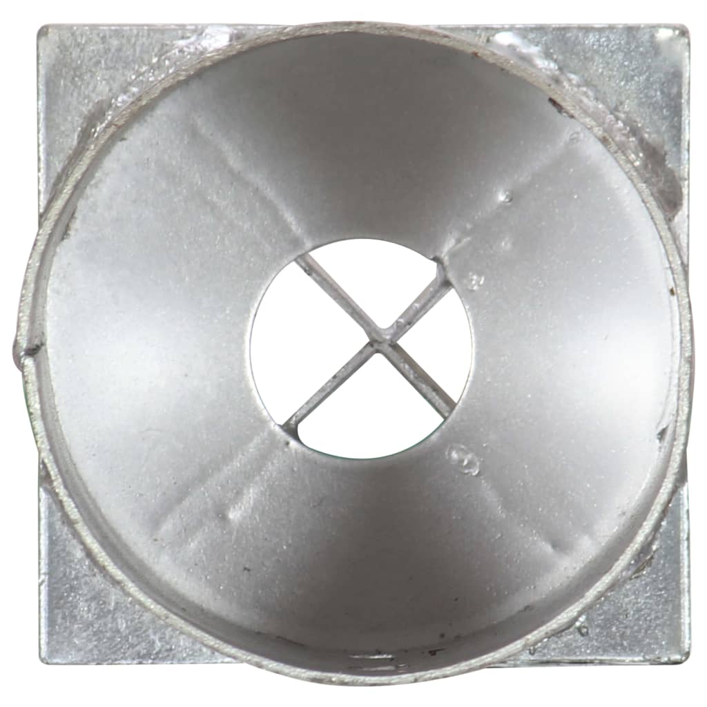 vidaXL Erdspieße 6 Stk. Silbern 10x76 cm Verzinkter Stahl