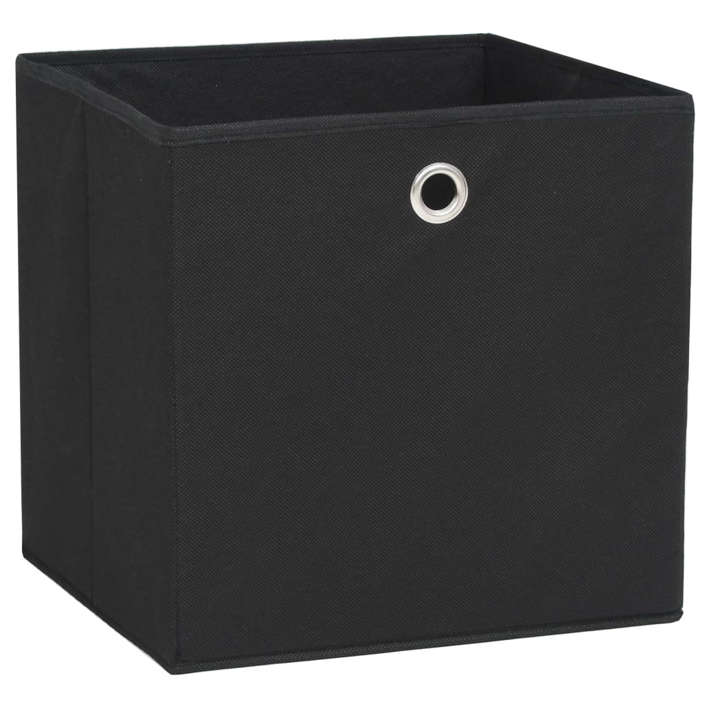 vidaXL Aufbewahrungsboxen 10 Stk. Vliesstoff 28x28x28 cm Schwarz