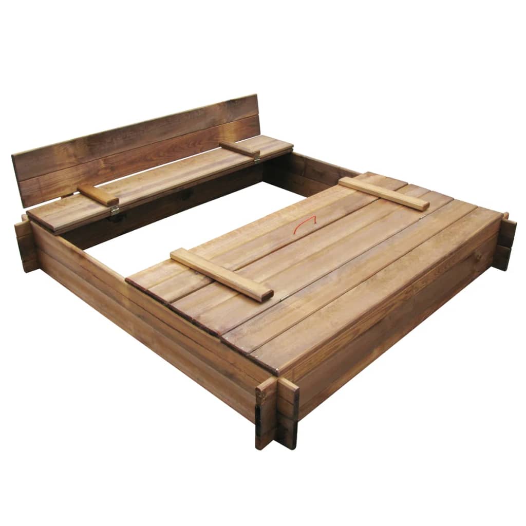 vidaXL Sandkasten Holz Imprägniert Quadratisch