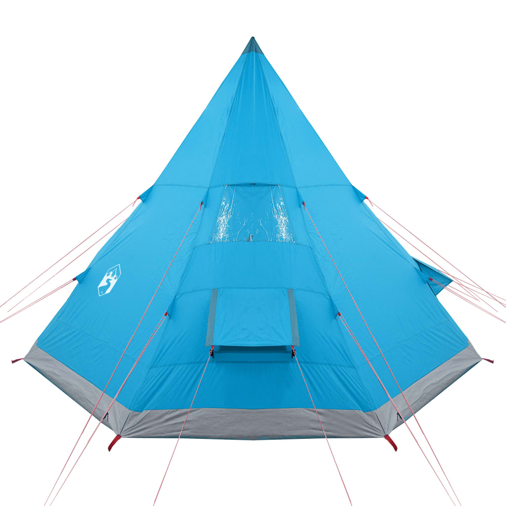 vidaXL Tipi-Campingzelt 4 Personen Blau Wasserdicht