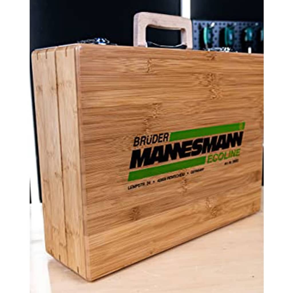 Brüder Mannesmann 108-tlg. Werkzeug-Set Bambus-Werkzeugkoffer