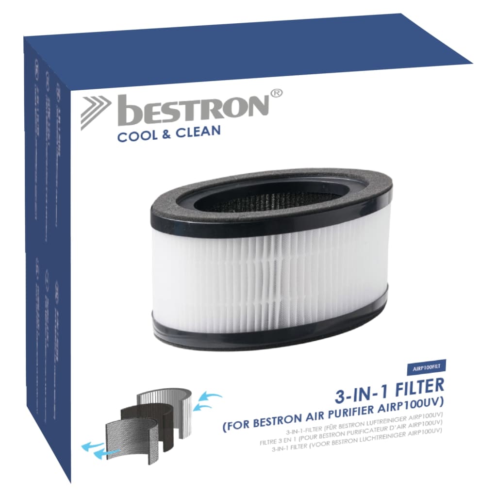 Bestron 3-in-1 Filter für Luftreiniger AIRP100UV