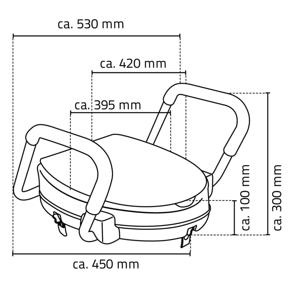 RIDDER WC-Sitz mit Sicherheitshaltegriff Weiß 150 kg A0072001