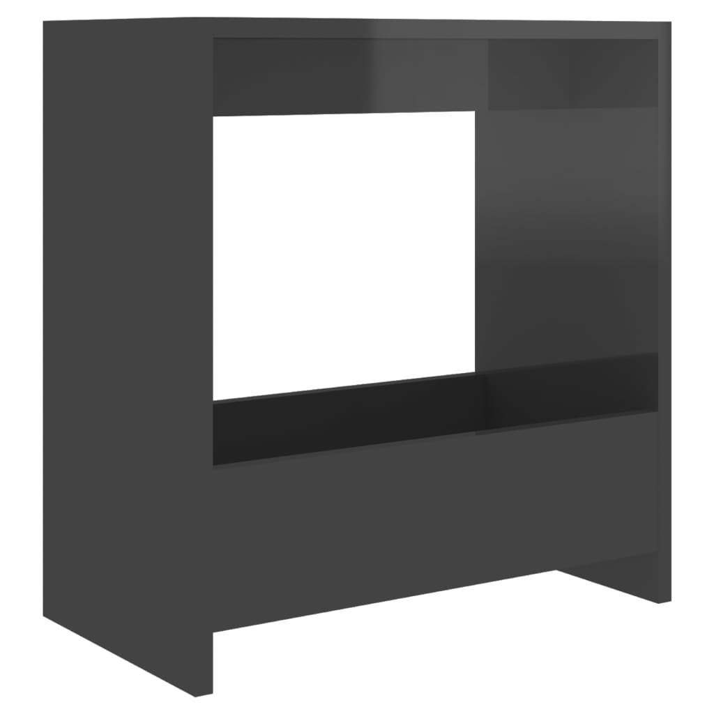 vidaXL Beistelltisch Hochglanz-Grau 50x26x50 cm Holzwerkstoff