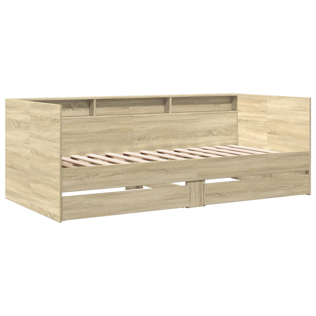 vidaXL Tagesbett mit Schubladen Sonoma-Eiche 90x190 cm Holzwerkstoff