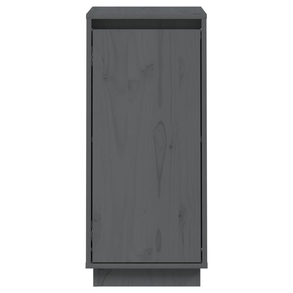 vidaXL Sideboards 2 Stk. Grau 31,5x34x75 cm Massivholz Kiefer