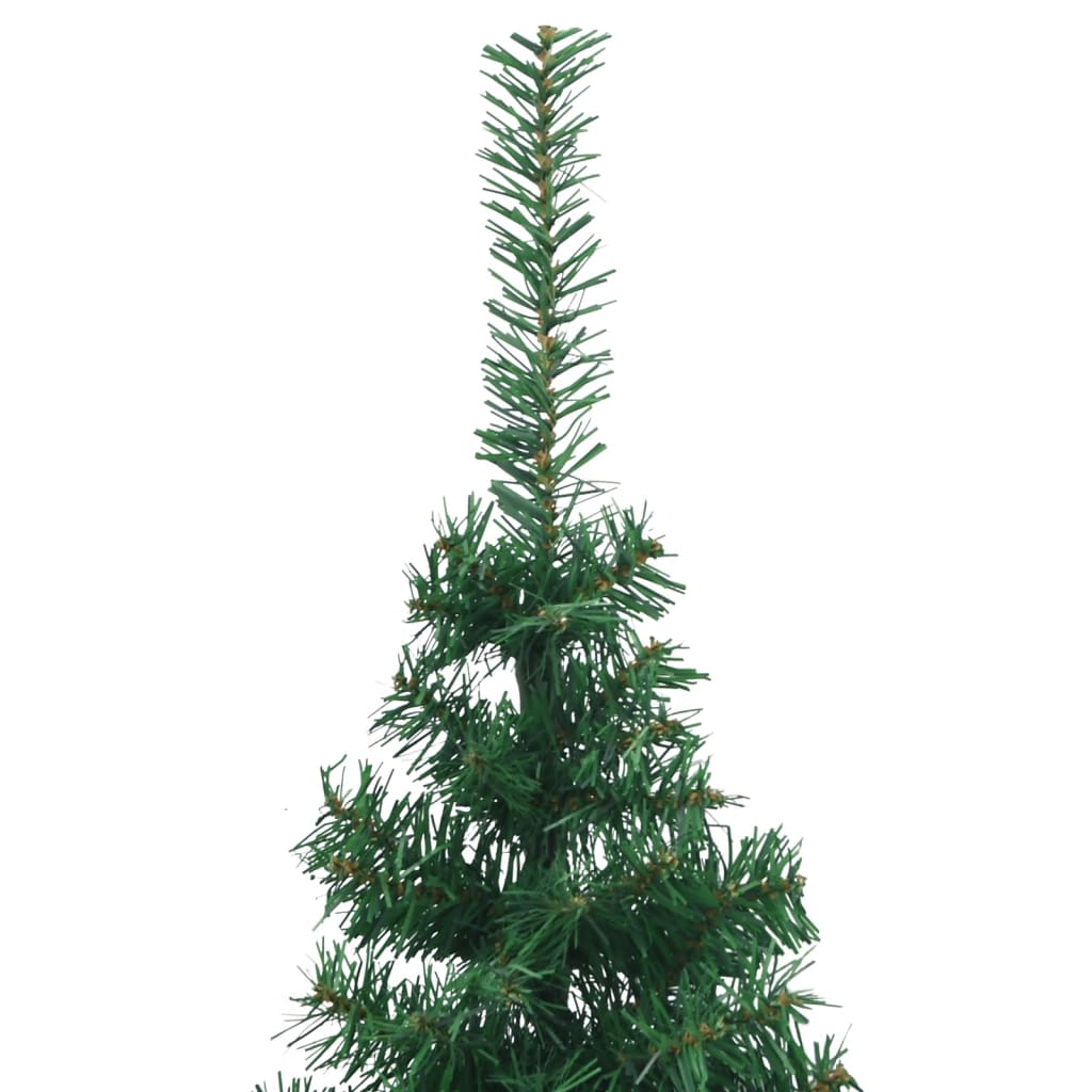 vidaXL Künstlicher Eck-Weihnachtsbaum Grün 210 cm PVC
