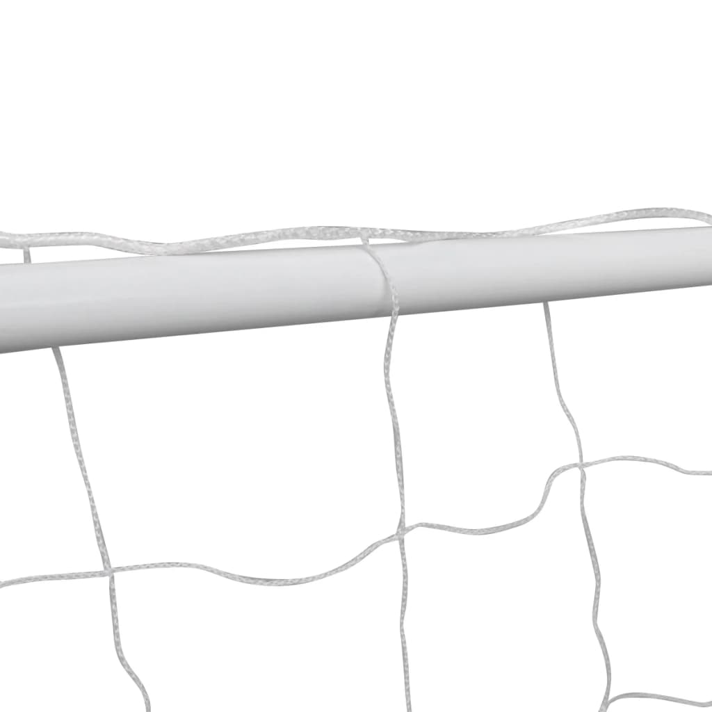 vidaXL Fußballtore 2 Stk. mit Netzen 182×61×122 cm Stahl Weiß