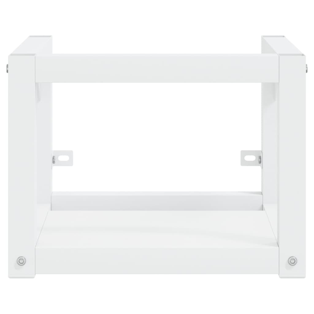 vidaXL Badezimmer Wand-Waschtischgestell Weiß 40x38x31 cm Eisen