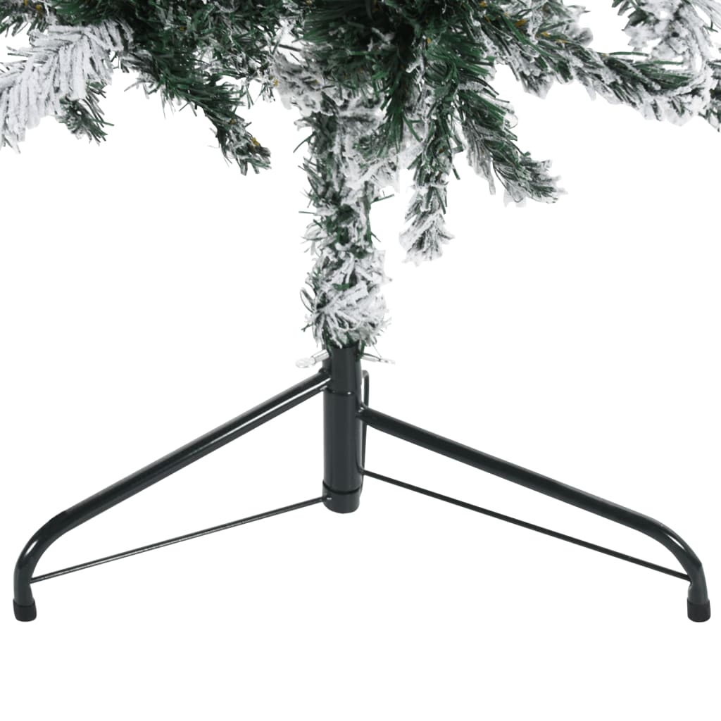 vidaXL Künstlicher Halb-Weihnachtsbaum mit Schnee Schlank 240 cm