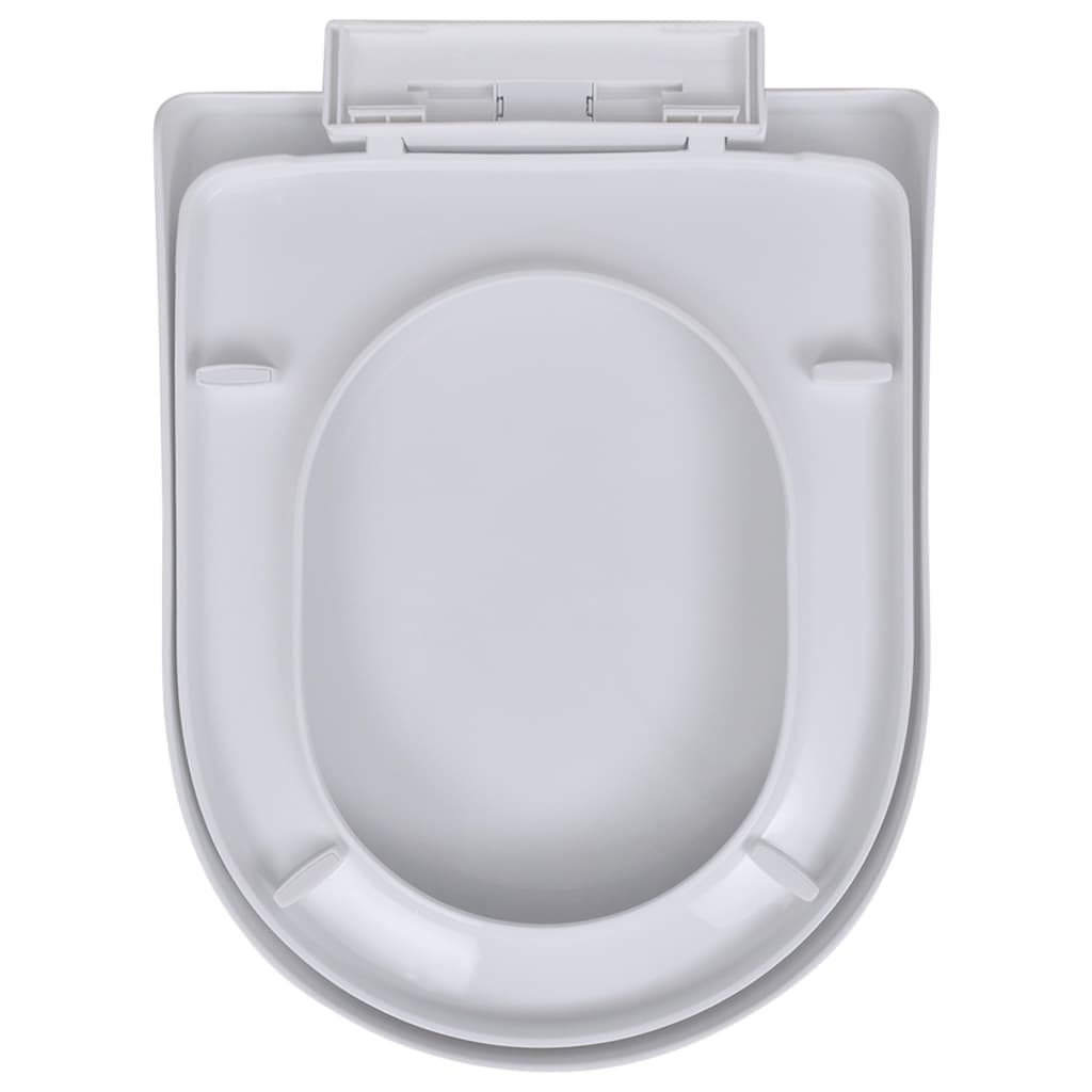 vidaXL Toilettensitze mit Absenkautomatik 2 Stk. Kunststoff Weiß