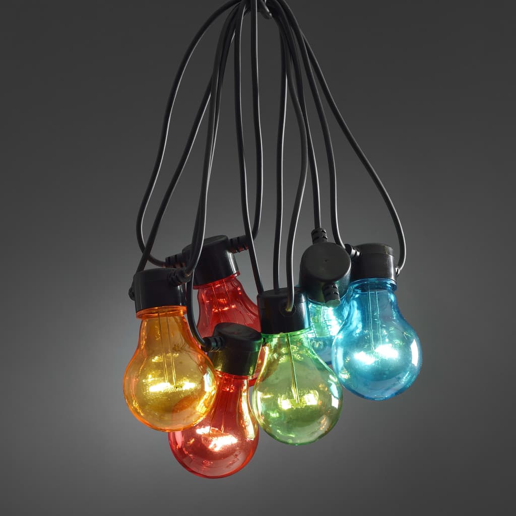 KONSTSMIDE Party-Lichterkette mit 10 Lampen Mehrfarbig