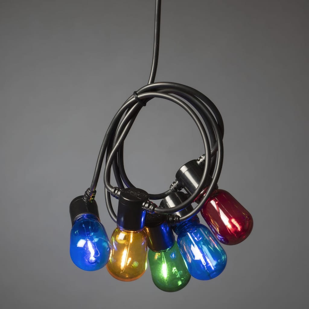KONSTSMIDE Party-Lichterkette mit 40 Klaren Ovalen Lampen Mehrfarbig