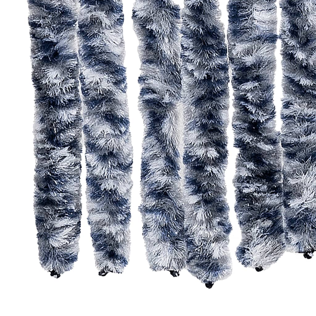 vidaXL Insektenschutz-Vorhang Blau und Weiß 120x220 cm Chenille