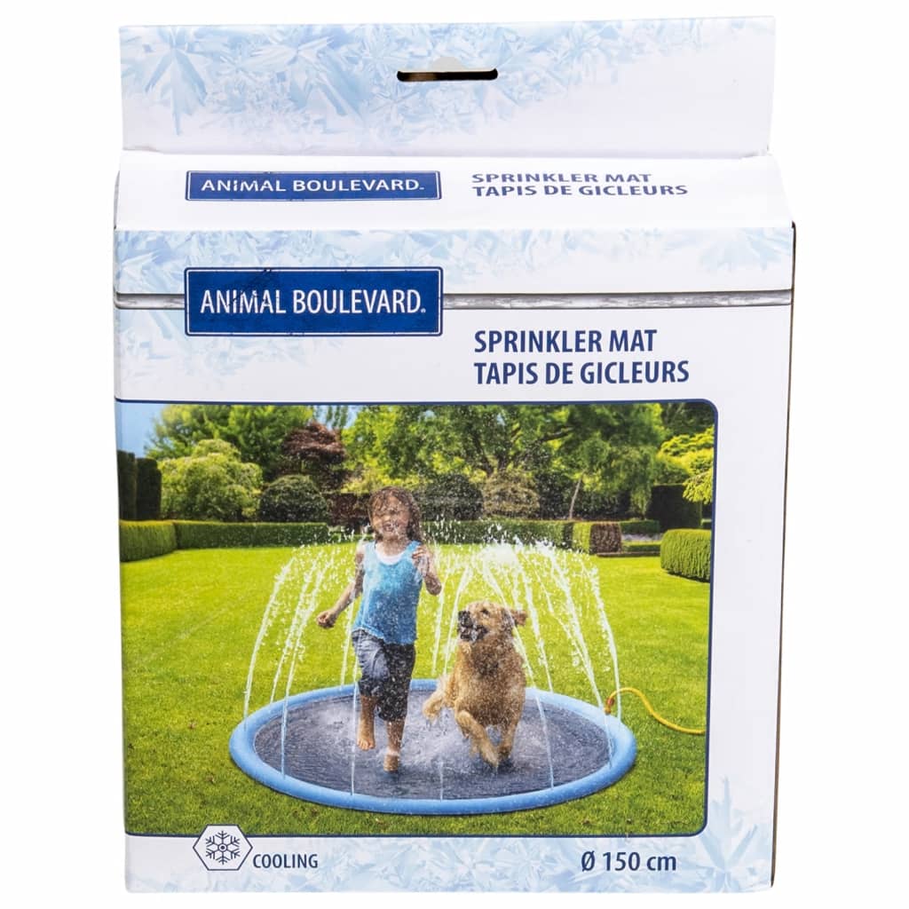 Animal Boulevard Sprinklermatte für Haustier Cooling L Ø 150 cm Blau