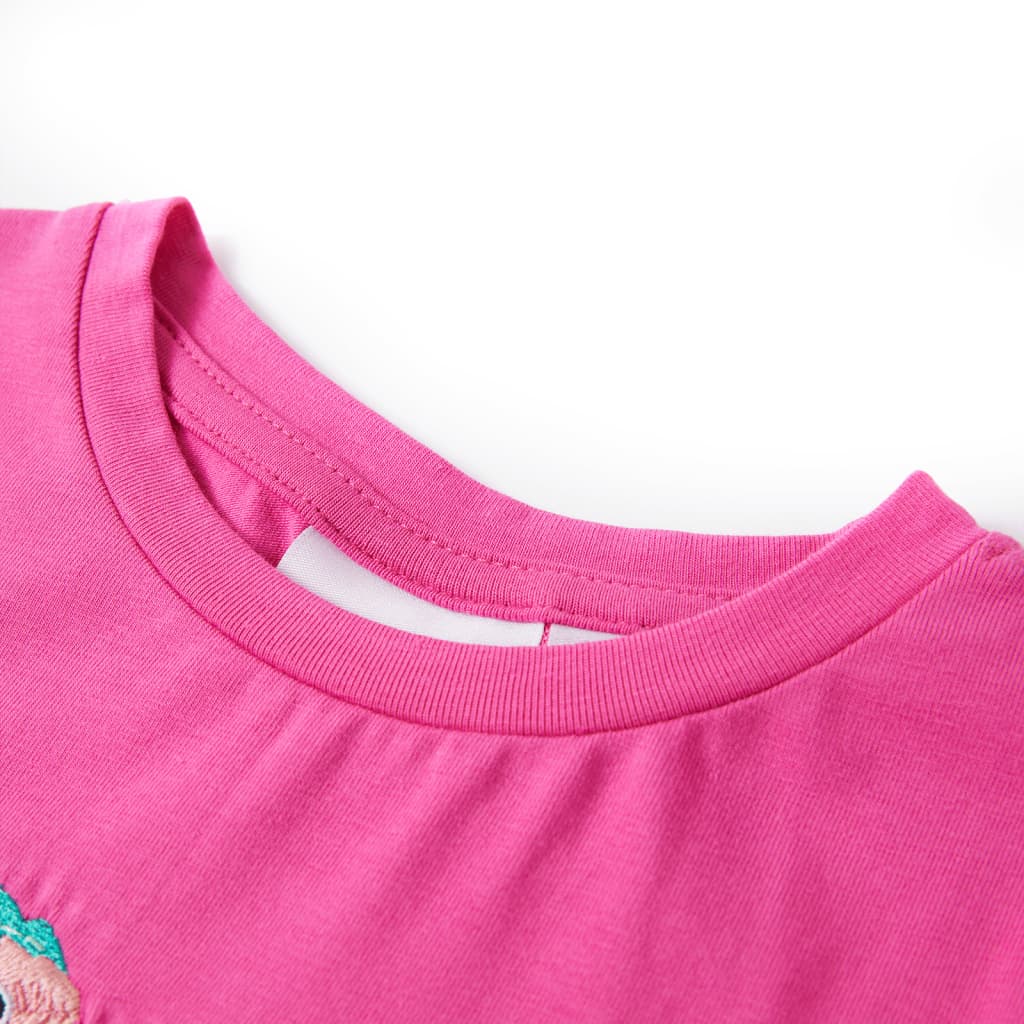 Kinder-T-Shirt Dunkelrosa 92