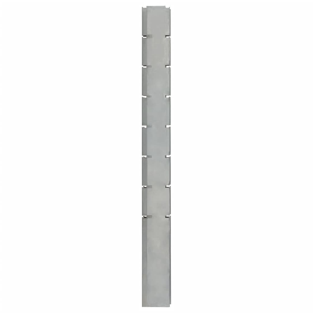 vidaXL Pfosten für Gabionenzaun Silbern 200 cm Verzinkter Stahl