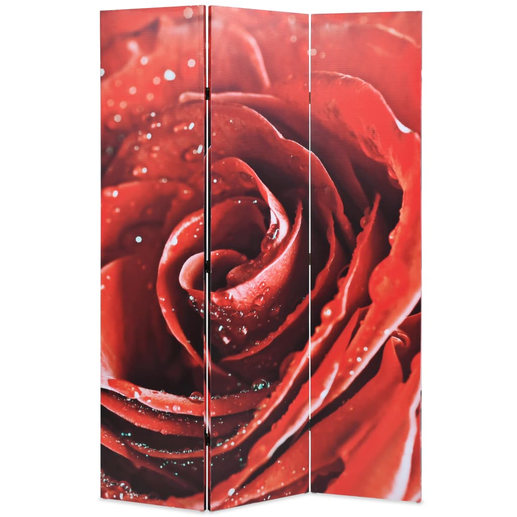 vidaXL Raumteiler klappbar 120 x 170 cm Rose Rot
