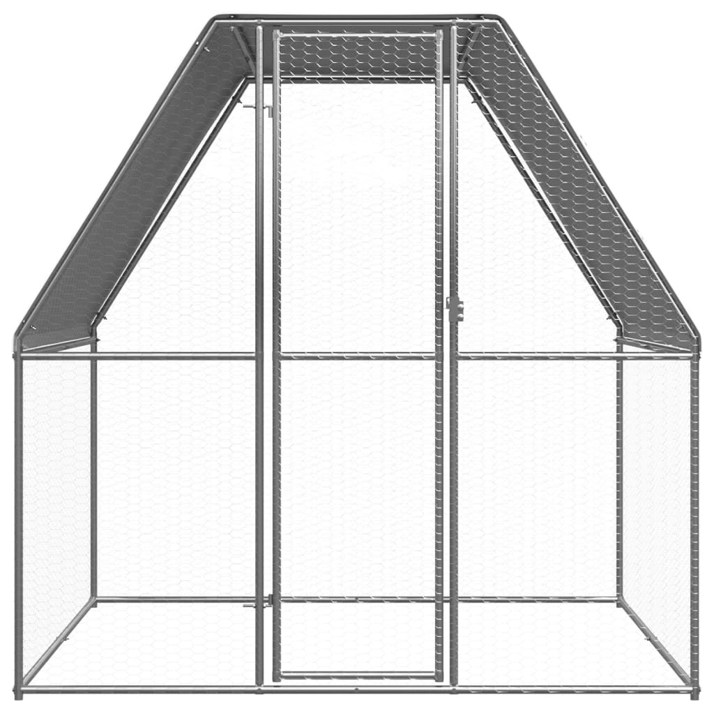 vidaXL Outdoor-Hühnerkäfig 2x2x2 m Verzinkter Stahl