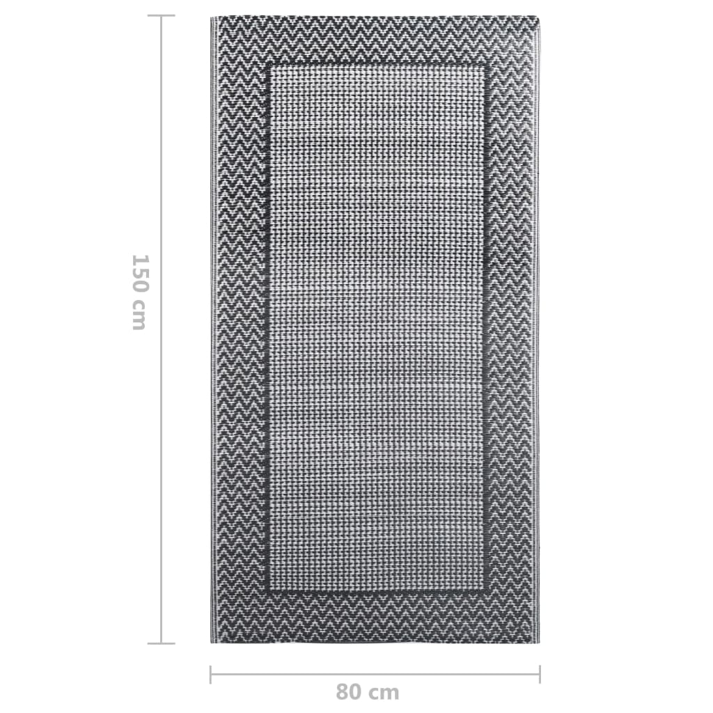 vidaXL Outdoor-Teppich Grau 80x150 cm PP