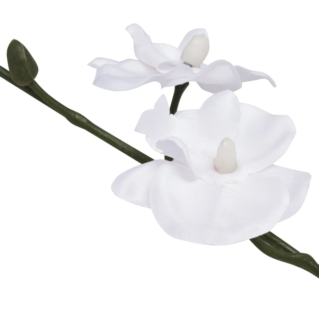 vidaXL Künstliche Orchidee mit Topf 30 cm Weiß