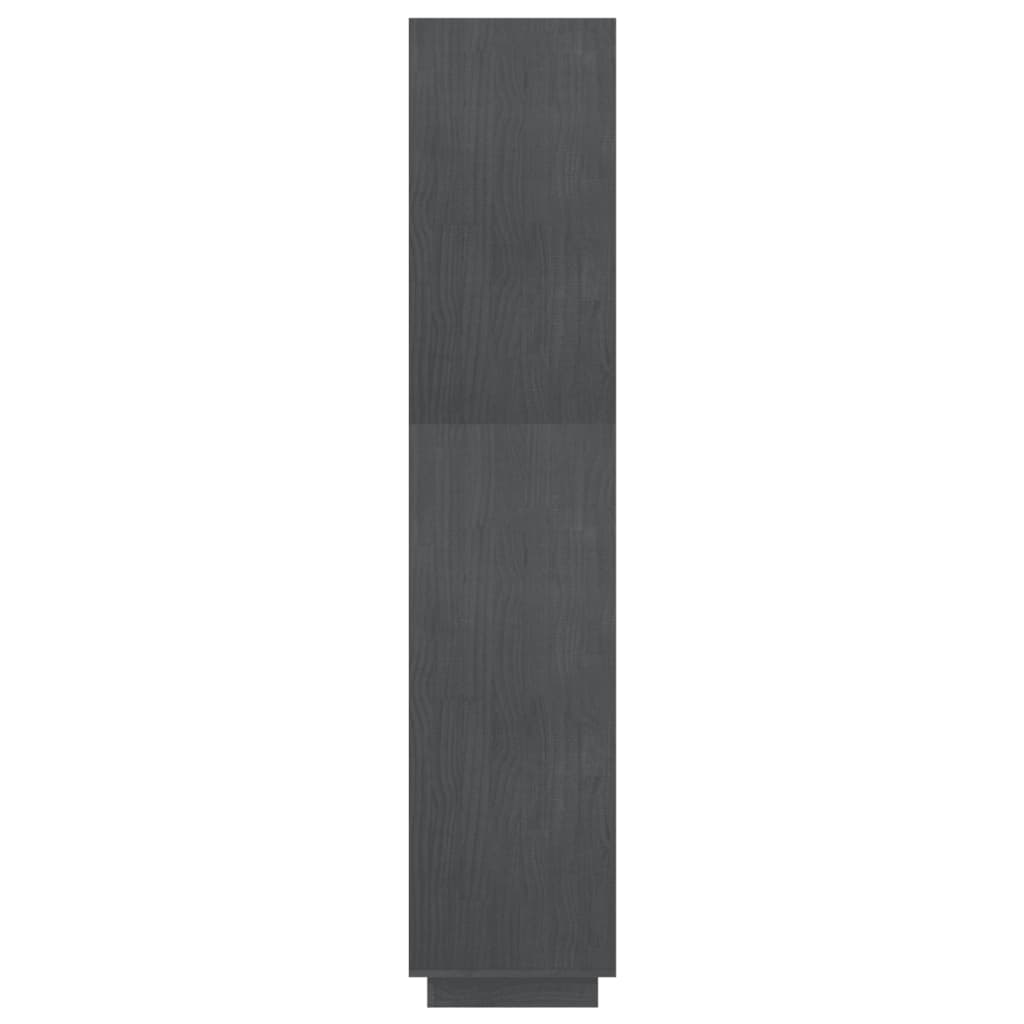 vidaXL Bücherregal/Raumteiler Grau 80x35x167 cm Massivholz Kiefer