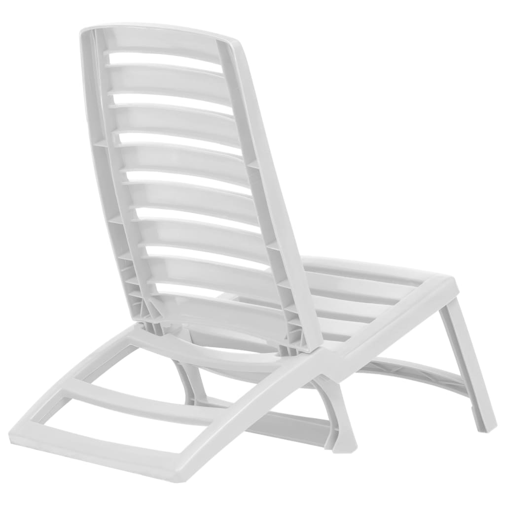 vidaXL Kinder-Strandstühle Klappbar 4 Stk. Weiß Kunststoff