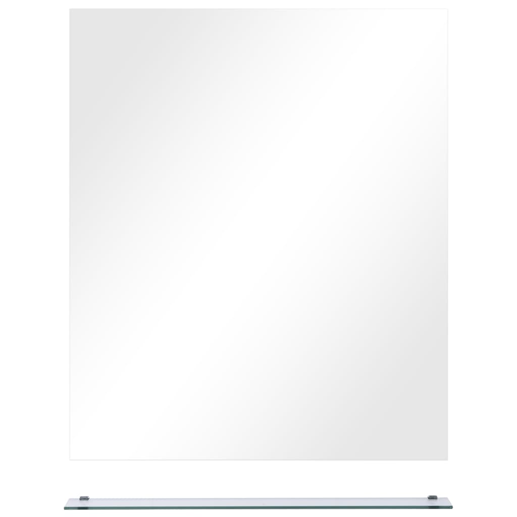 vidaXL Wandspiegel mit Regal 50×60 cm Hartglas