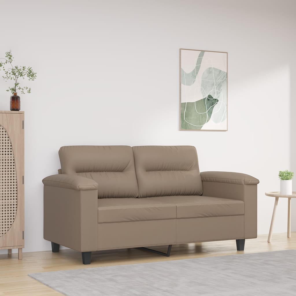 vidaXL 2-Sitzer-Sofa Cappuccino-Braun 120 cm Kunstleder
