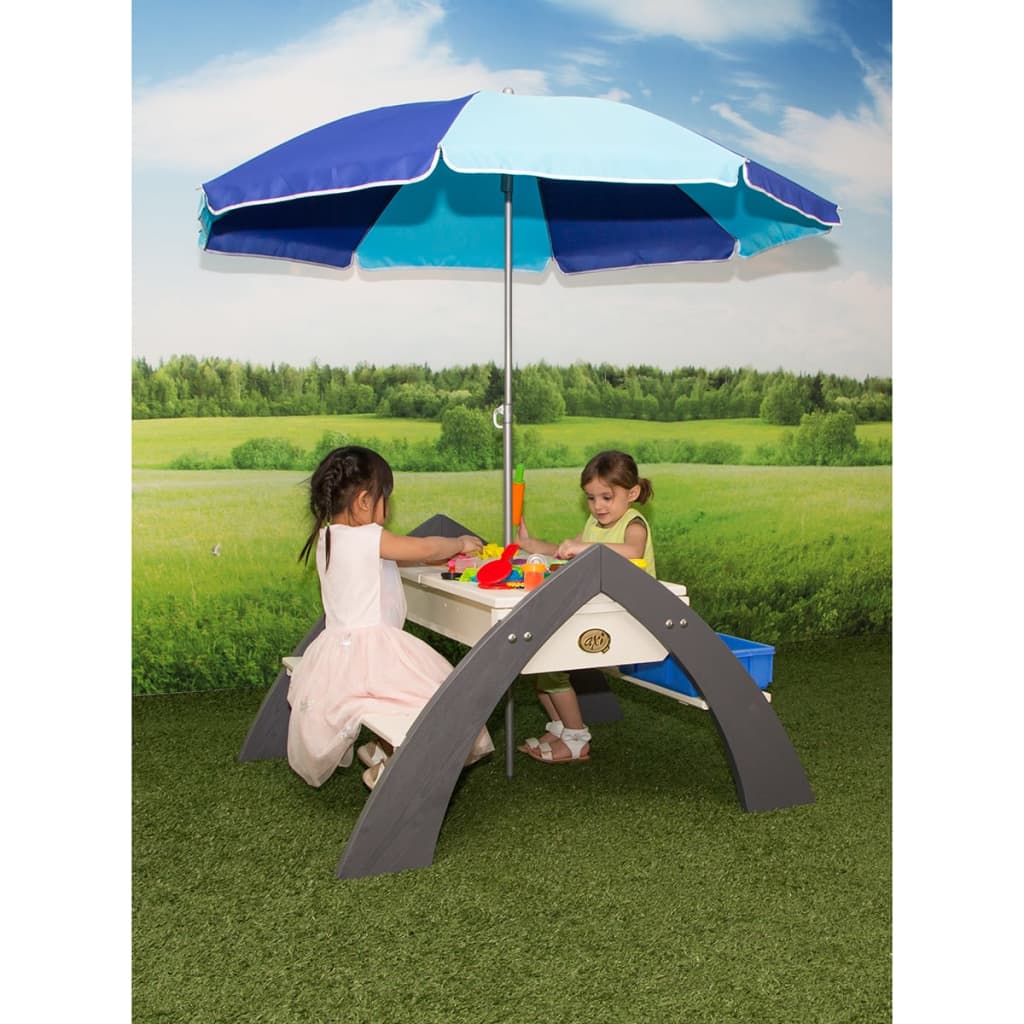 AXI Picknicktisch für Kinder Delta Grau und Weiß A031.023.00