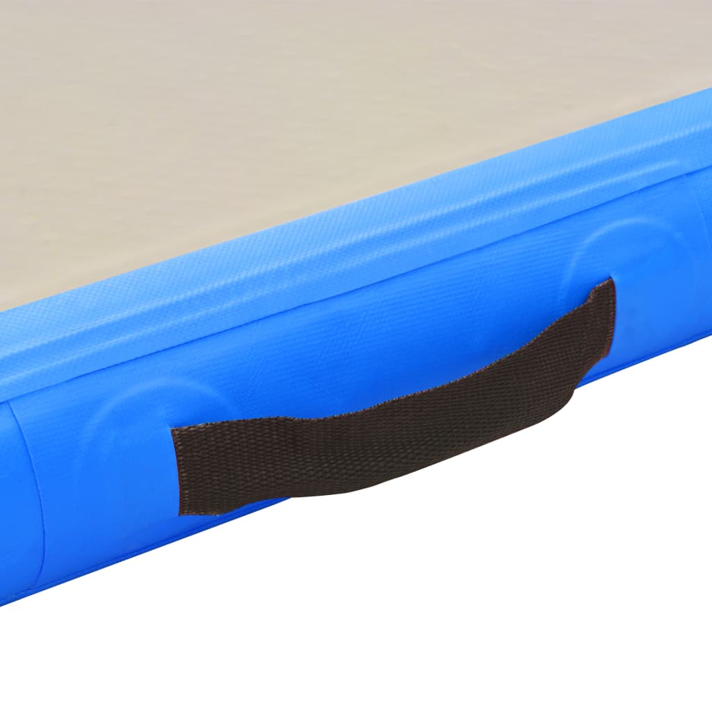vidaXL Aufblasbare Gymnastikmatte mit Pumpe 600x100x10 cm PVC Blau