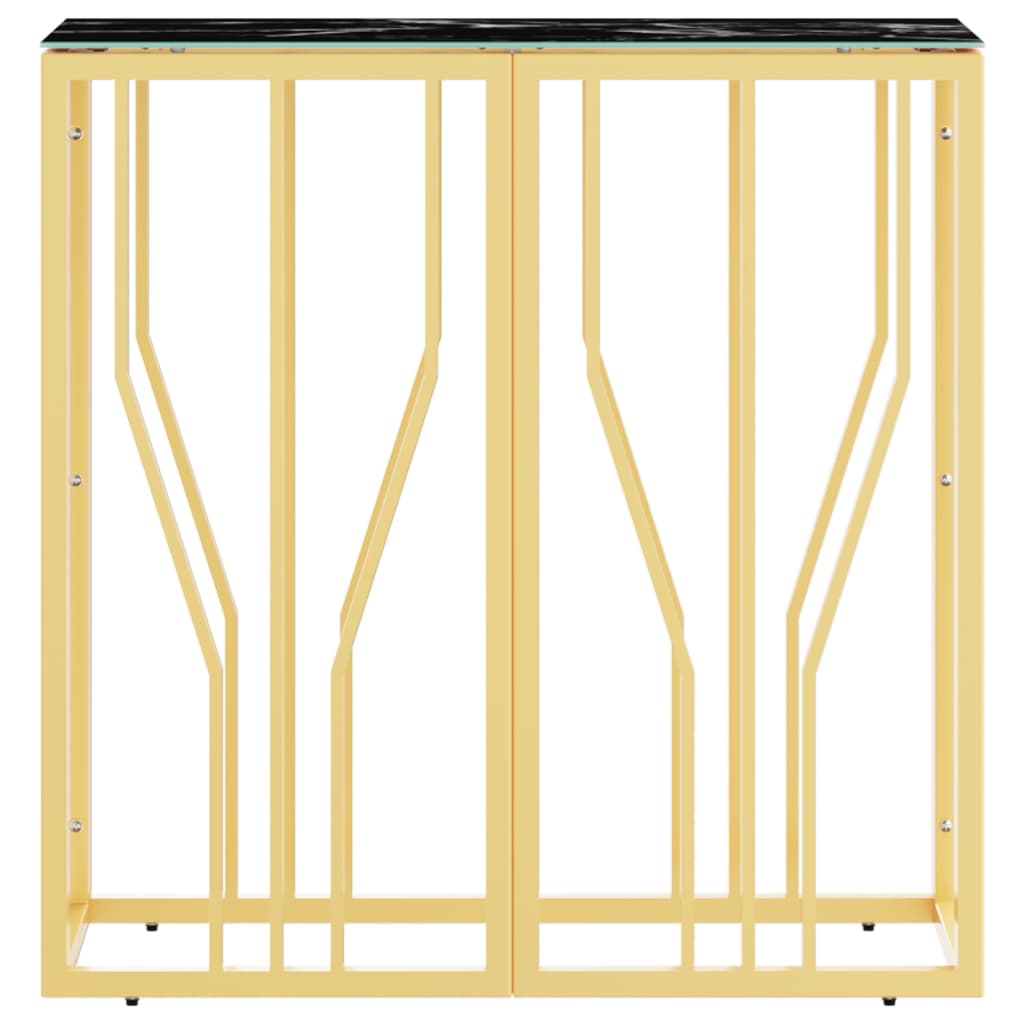 vidaXL Konsolentisch Golden 70x30x70 cm Edelstahl und Glas