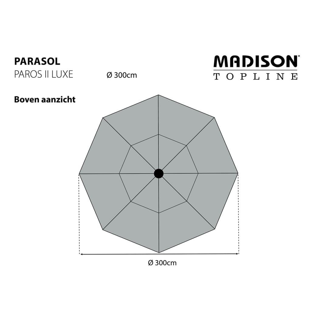 Madison Sonnenschirm Paros II Luxe 300 cm Goldgelb